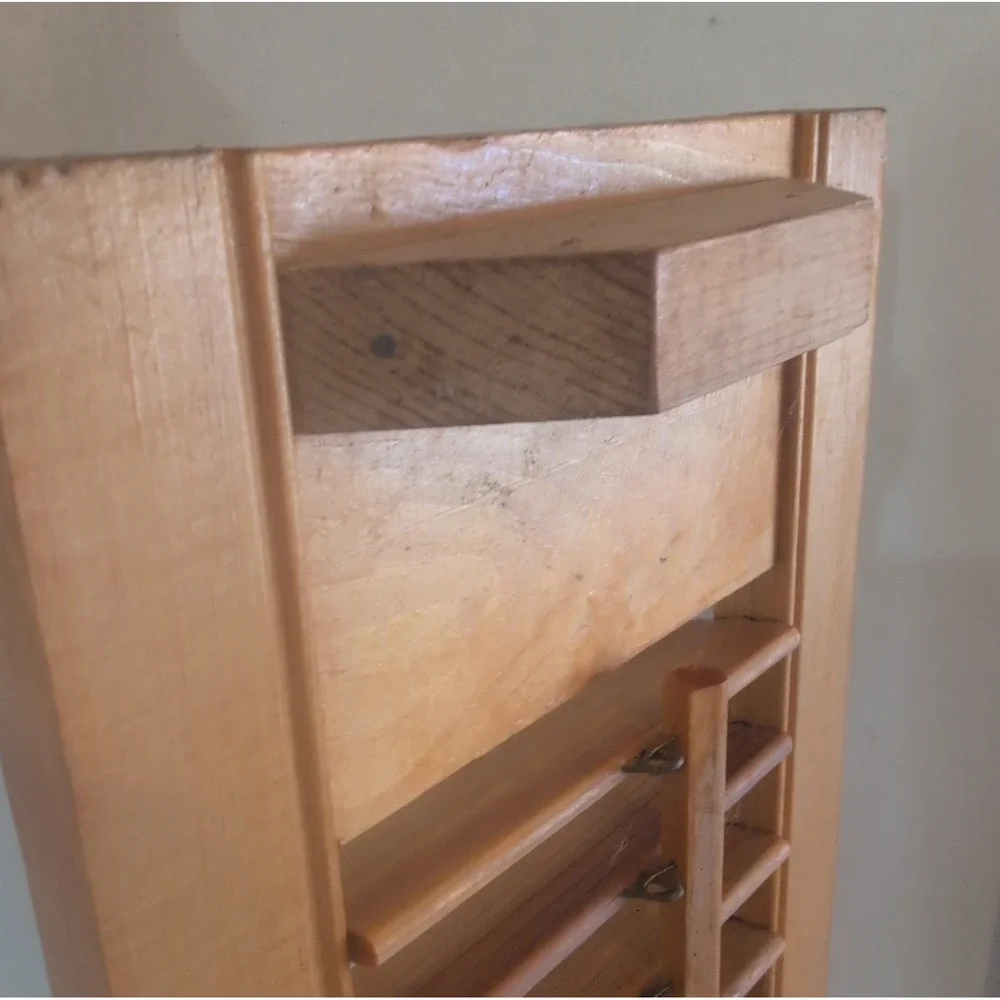 Vintage Wooden Louvered Wall Panel 20